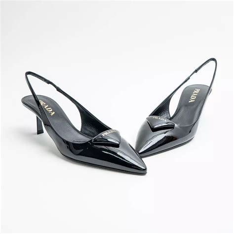 prada patent leather round-toe 55mm pump|Prada Logo Patent Slingback Pump (Women) .